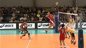 The top-2 middle blockers of the 2022 Spikers' Turf are going at it! Mukaba gets it done for the Nationals and Cignal's Bugaoan immediately with the response! #SpikersTurf2022 | One Sports