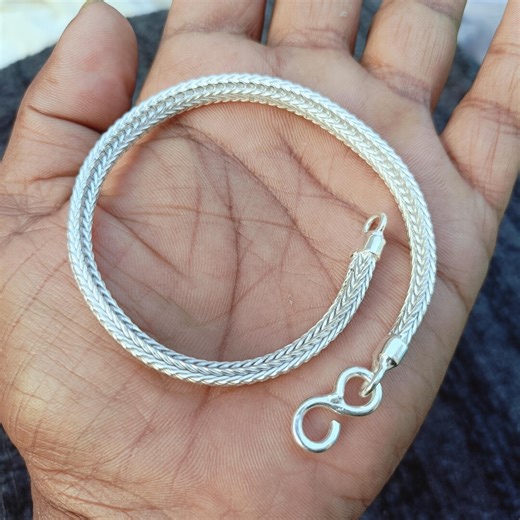 Handmade-silver Chain-bracelet For-women & Men, Braided Silver-bracelet, Minimalist Silver-rope Bracelet, Unisex Silver-jewelry,gift for Her - Etsy