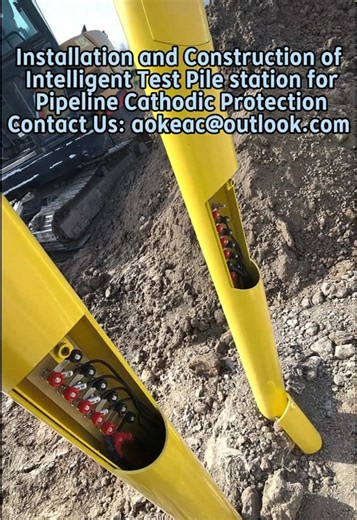 Installation and Construction of Intelligent Test Piles station for Pipeline Cathodic Protection#cathodicprotection #pipeline #smartcathodicprotectionteststation #corrosion #anode