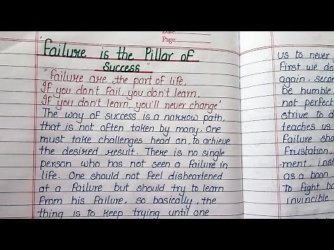 Essay on Failure are the Pillars of Success | Failure are the Pillars of success Essay | essay