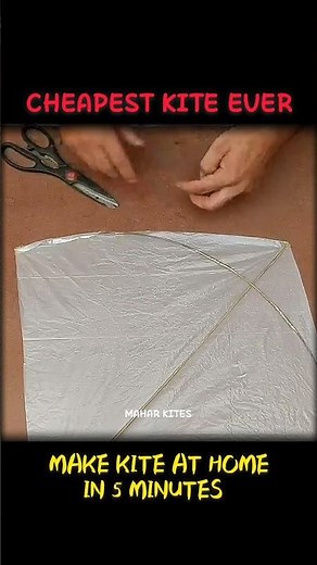 🪁 How to Make a Kite Using a Plastic Bag, Broom Sticks & Tape | Easy DIY Kite at Home | MAHAR Kites