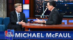 President Obama’s ambassador to Russia, Michael McFaul, visits The Late Show to talk to Stephen about the latest developments in Putin’s invasion of Ukraine, and offers his analysis of what it would mean for NATO to establish a no-fly zone over Ukraine. Stick around for two more segments with Amb. McFaul. | The Late Show with Stephen Colbert