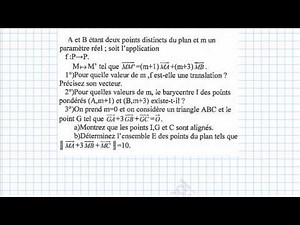 Exercice1 translation et barycentre 2eme année