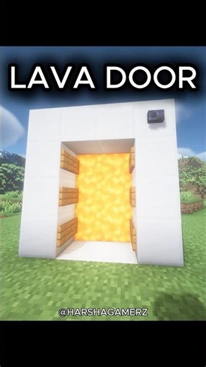 LAVA DOOR IN MINECRAFT 🔥 🔥 🔥 #shorts #minecraft