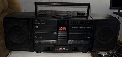 JVC PC-X500 Dual Cassette AM/FM Stereo Boombox CD PLAYER WORKS ONLY SOLD AS IS | eBay