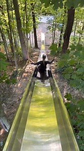 We found the longest, slowest slide ever and a cool zip line.