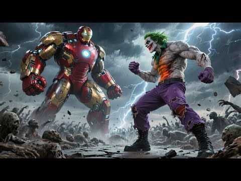 ⚡ Iron Man vs Monster Joker – Epic Cinematic Battle Amid Thunder and Chaos | Ultimate Showdown 4K