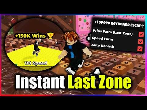 ⚡+1 Speed Keyboard Escape Script - Instant Last Zone (+150K Wins)