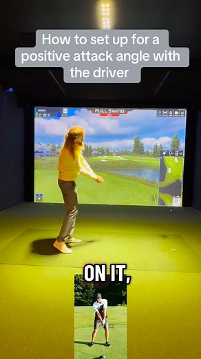 How to set up for a positive attack angle with the driver. You want to close and tilt your shoulders. Too many people their shoulders are open pointing to the left and they are too level. Fix this by closing your shoulders and pointing them to the right. The tilting before gripping the club with both hands. This will increase roll and decrease spin. #golf #golfswing #golflesson #driver #dfw | Zach Berhow