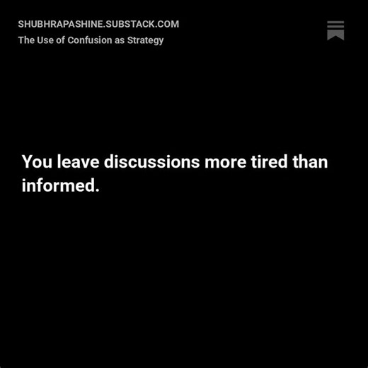 The Use of Confusion as Strategy