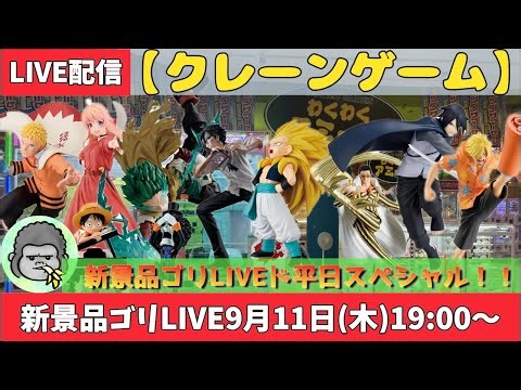 【クレーンゲーム】新景品ゴリLIVE🦍9月11日(木)19:00〜