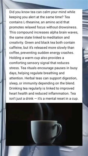 Why Drinking Tea Calms You