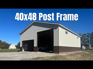 40x48x16 Post Frame Building | Built to Last with Three Ply Laminated Columns