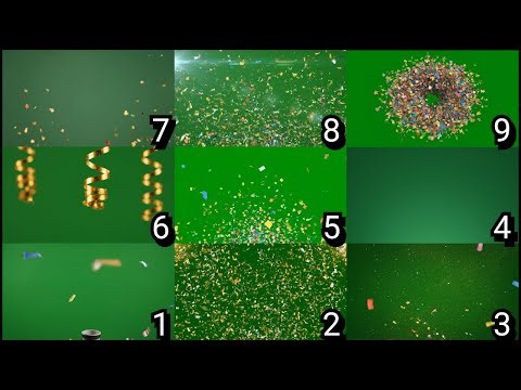 Confetti (1) Compilation Green Screen with Sound Effects, No Watermark & No Copyright
