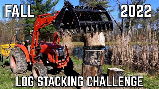 Log Stacking Challenge | Stack 5 Firewood Rounds with Any Equipment!