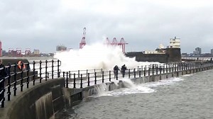 10K views · 105 reactions | People got a bit too close to Storm Ciara today | Wirral Weather | Facebook