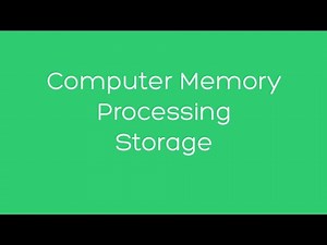 Computer Memory, Processing, and Storage
