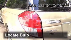 Rear Turn Signal Replacement on a 2006 Subaru Outback 2.5i 2.5L 4 Cyl.