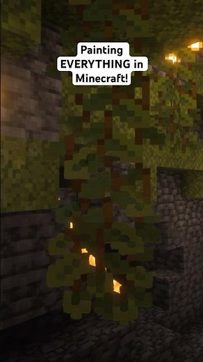 Painting the CAVE VINES in Minecraft!