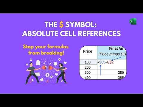 The dollar $ symbol in Excel: Absolute References Made Simple | Stop Your Formulas from Breaking!