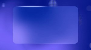 Modern Liquid Glass UI Overlay on Blue Gradient Background with Halftone and Bokeh Effects