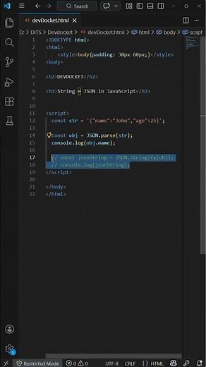 JavaScript String to JSON & JSON to String 🔄
