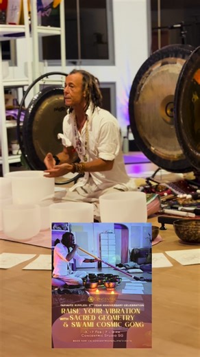 Concentric Circles of Healing on Instagram: "🧬Learn the blueprint of Creation with Sacred Geometry & Frequencies 🧬 As we celebrate Infinite Ripples: Concentric’s 2nd Year Anniversary, we are curating experiences that move beyond relaxation and into real transformation 🧿 We welcome back International Gong Master Swami Arun @swamiarun for a session designed to dismantle mental blocks and sharpen your focus. 💠Sacred Geometry & Swami Cosmic Gong Bath: A Journey to Clarity and Manifestation 🌈 📅