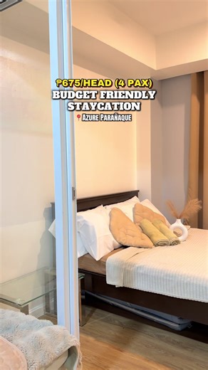 ₱675/head staycation minimum of 4 pax | Staycation 2 pax | 4 pax | For inquiries, please contact our FB page 📩 YRA STAYCATION #beachvibes #2pax #azure #azurebooking #manila