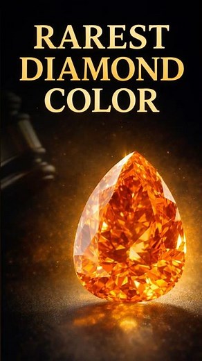 The Rarest Diamond Color on Earth 🍊💎 #diamond #history #shorts #shortsfeed