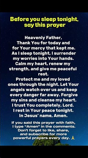Powerful Night Prayer for Peaceful Sleep and Protection | Pray Before You Sleep