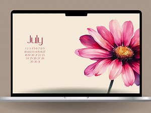 Aesthetic Floral Calendar Desktop Wallpaper - Minimalist Monthly Laptop Background - Botanical Digital Planner | Instant Download - Etsy UK