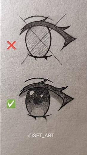 The correct way to draw anime eyes ✨ #art #tutorial #anime #eyes #howtodraw #sketch #shorts