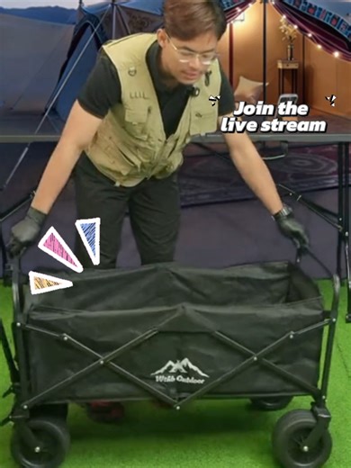 From Setup to Storage in 10 Seconds. The Lazy Camper’s Best Friend！#CORSAIR #outdoors #family #goodthing #doubleday #girl #wagon #trolley #wagontrolley #camping #beaches #travel #perkhemahan #Barangan #kids #Camping