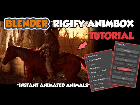 Create an instant animated horse in Blender with RIGIFY ANIMBOX