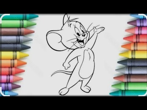 💞How to draw Jerry/✨ Jerry drawing step by step for kids/🥰 Easy Jerry drawing with colour
