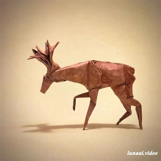 AI Animated Real Origami ❤️ A real paper made origami coming to life through AI. #origami #foldingpaper #deer #deertiktok #origamideer #aianimation #animatedorigami #fairytale #cute #fyp #tiktok #follow