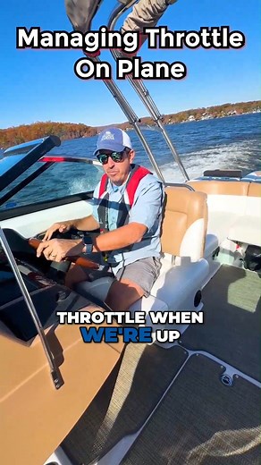 Managing throttle while on plane 🚤 #boating #boatingtips #boatreel #lakehopatcong #bridgemarina | Bridge Marina, Inc.