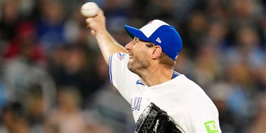 Scherzer (forearm) exits early as strained Blue Jays staff takes another hit