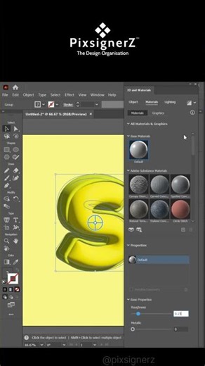 Adobe Illustrator 3D Glossy Typography Tutorial | Letter Design Step-by-Step #pixsignerz
