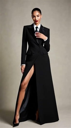 Tuxedo Dress: When Formal Meets Fierce #shorts #ootd #TuxedoDress