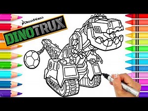 Ty Dinotrux Coloring Page | Dinotrux Coloring Book | Printable Dinosaur Coloring Page