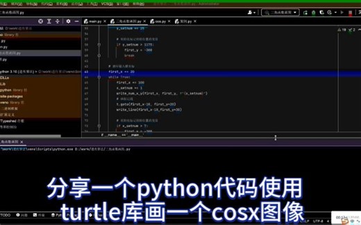 python画三角函数cosx图像