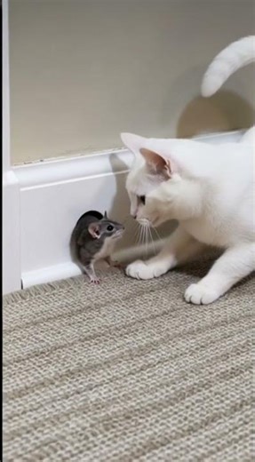 Epic Cat vs Mouse Battle | Who Wins? 😂😺🐁 #short #foryou #funny #funnyanimals #cat
