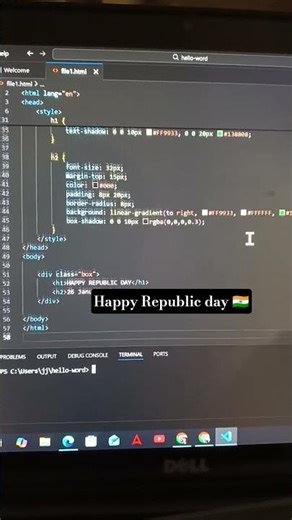 republic day program create in html $ css