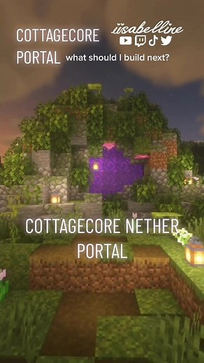 Cottagecore Nether Portal: Creative Minecraft Builds