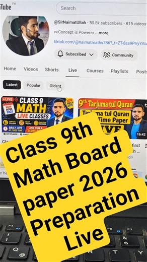 Class 9th Math Board Paper 2026 Guess Paper , Paper scheme and Live Preparation with Naimat Maths