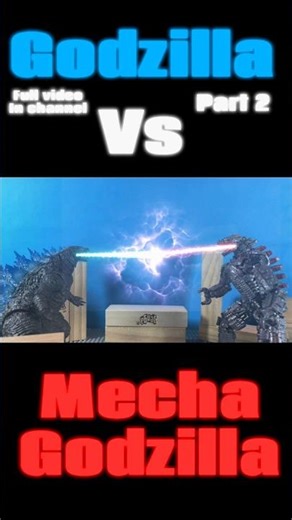 Godzilla Vs Mechagodzilla Stop motion part 2, Full video in my channel #godzilla #stopmotion