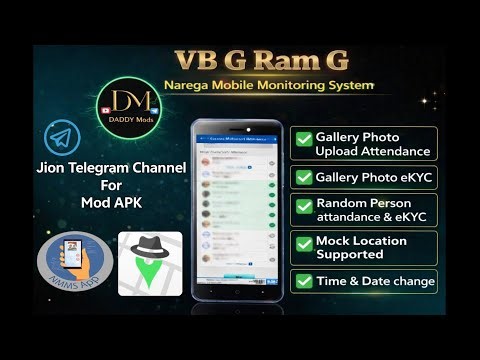 NMMS Mod APK Gallery Photo eKYC & Attendance with fake location, Time and Date Manually change Nrega