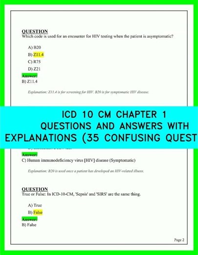ICD 10 CM CHAPTER 1 QUESTIONS AND ANSWERS WITH EXPLANATIONS 35 CONFUSING QUESTIONS 2026 VIDEO HD
