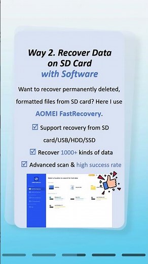 Easy Ways to Recover Data from SD Card FAST! #sdcardrecovery #sdcard #aomeifastrecovery